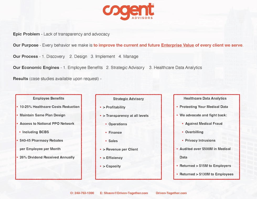 Cogent Advisors_Overview Summary Page